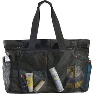 XXL Mesh Beach Duffle Bag Sandproof Tote with Zipper Pocket for Pool Travel